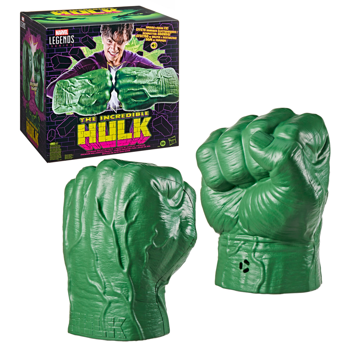 Marvel Legends Series Incredible Hulk Premium Roleplay Fists with Smash 'N Bash Sound FX