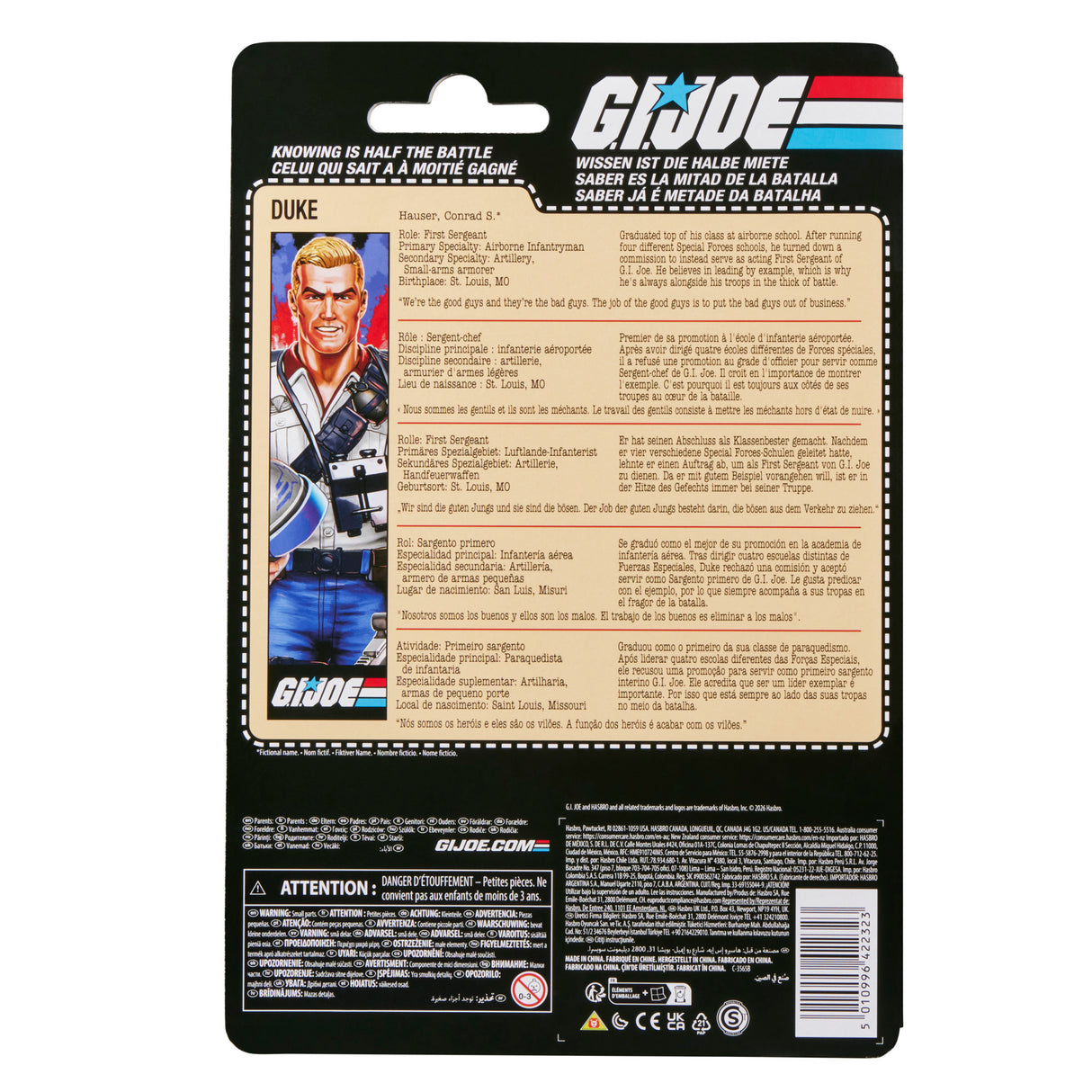 G.I. Joe Classified Series Retro Cardback USA Duke Action Figure