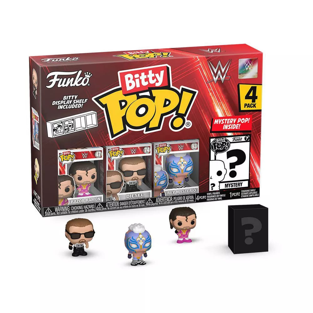 Bitty Pop! WWE: Razor Ramon 4-Pack Mini Vinyl Figure with Mystery
