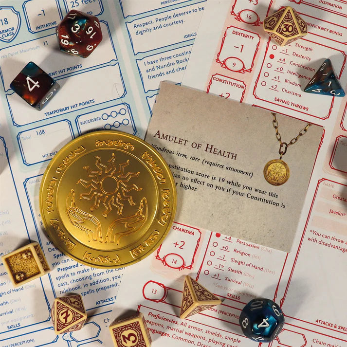 Dungeons & Dragons - 24k Gold Amulet of Health Medallion
