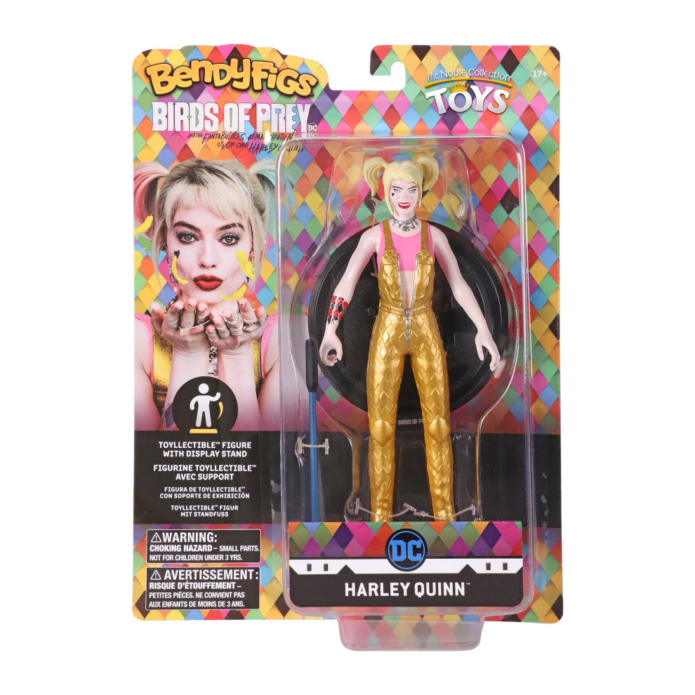 BendyFigs: DC: Birds of Prey: Harley Quinn 7.5 Inch Poseable Figure with stand