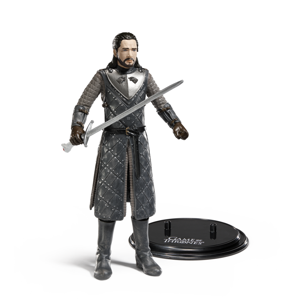 BendyFigs: Game of Thrones - Jon Snow 7.5 Inch Poseable Figure with stand
