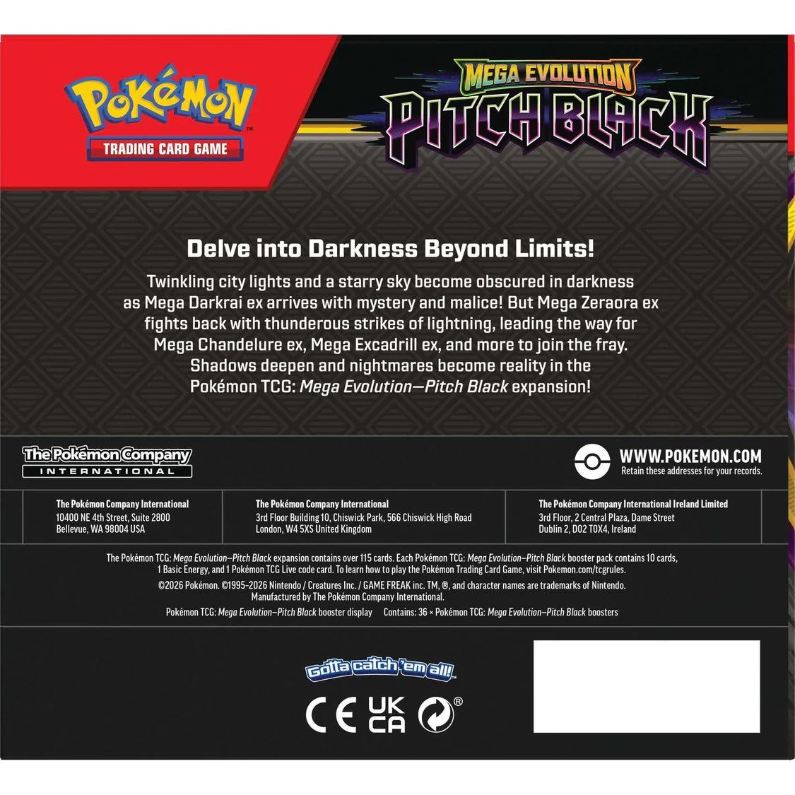 Pokemon TCG: Mega Evolution Pitch Black - Booster Display CDU