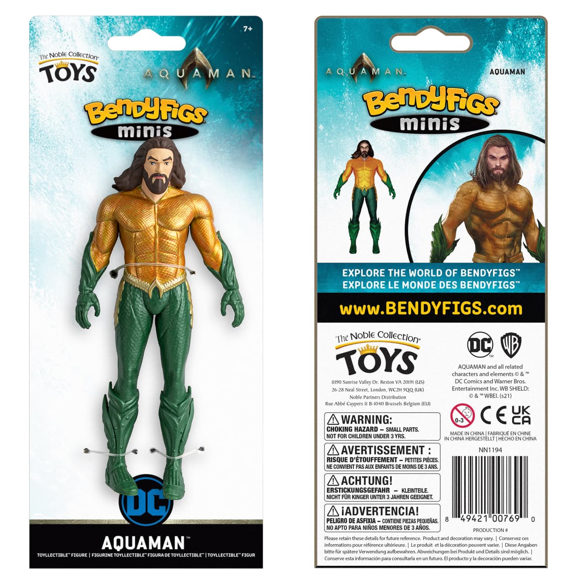 BendyFigs: DC: Aquaman Mini 5.5 Inch Poseable Figure