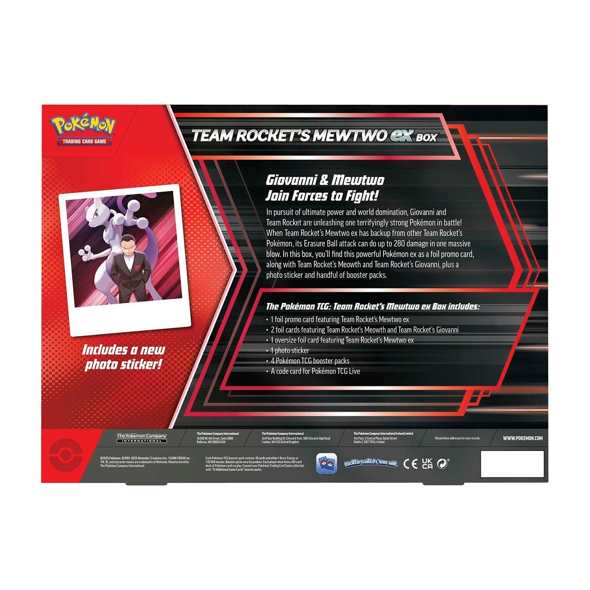 Pokemon TCG: Team Rocket's Mewtwo ex Box