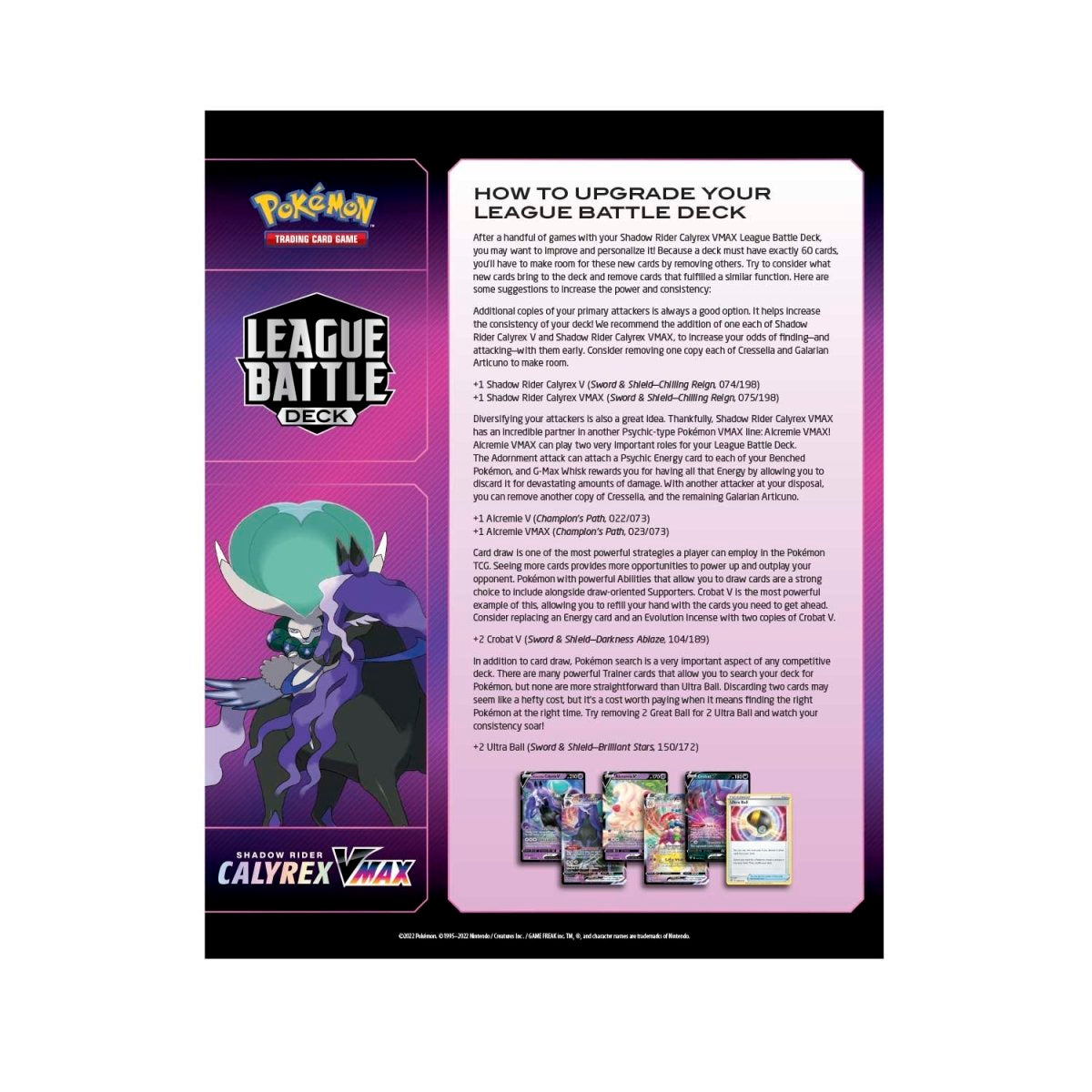 Pokemon TCG: Shadow Rider Calyrex VMAX League Battle Deck