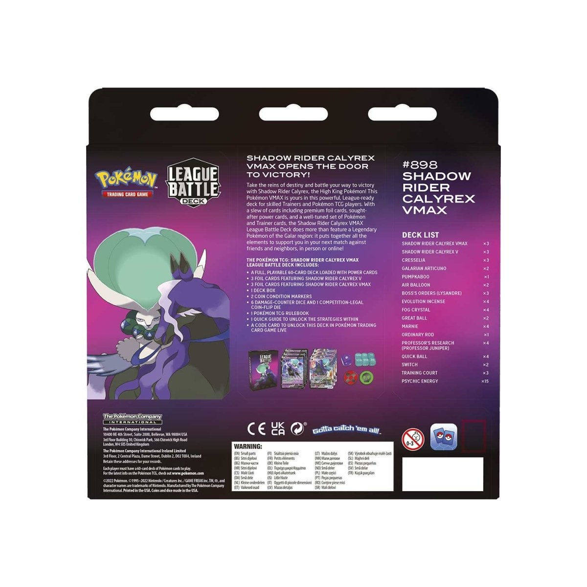 Pokemon TCG: Shadow Rider Calyrex VMAX League Battle Deck