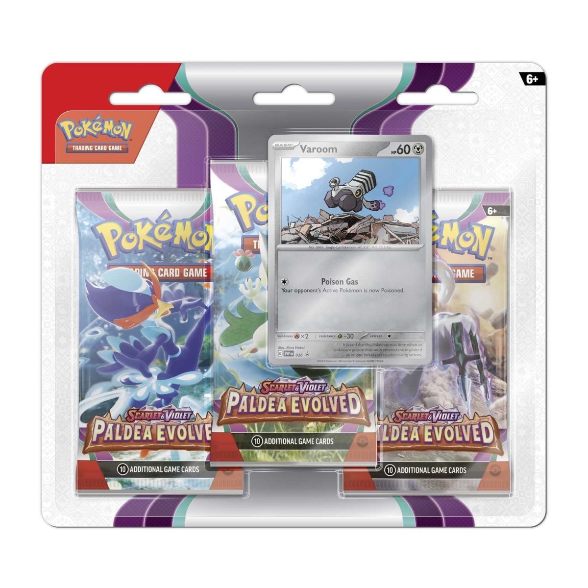 Pokemon TCG: Paldea Evolved 3-Pack Blister - Varoom