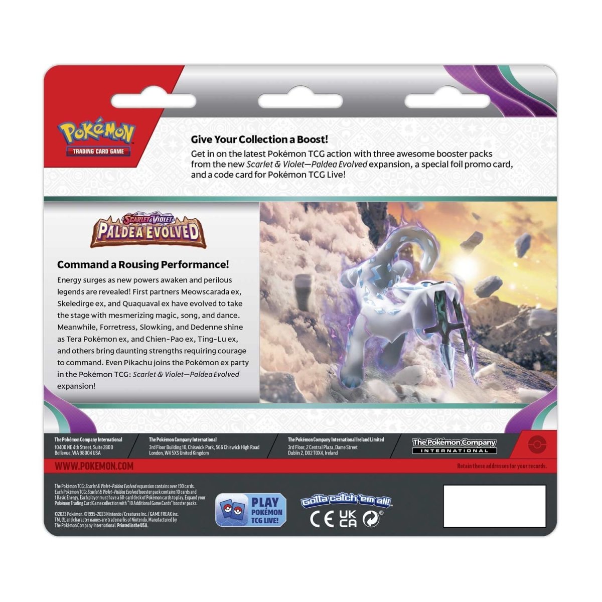 Pokemon TCG: Paldea Evolved 3-Pack Blister - Varoom