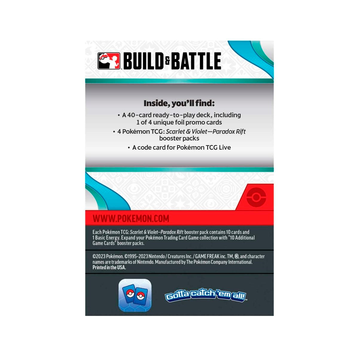 Pokemon TCG: Scarlet & Violet Paradox Rift Build & Battle Kit