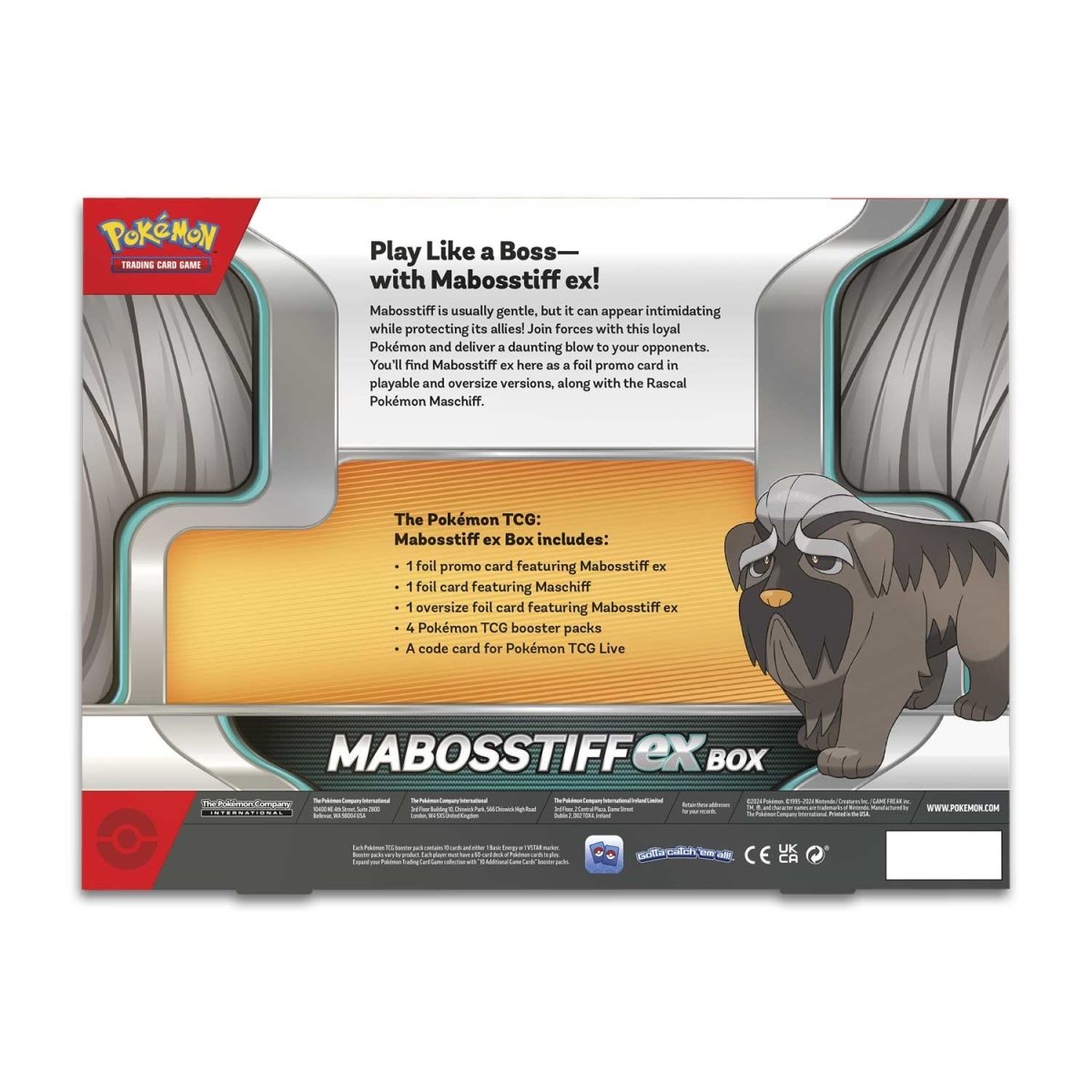 Pokemon TCG: Mabosstiff EX Box