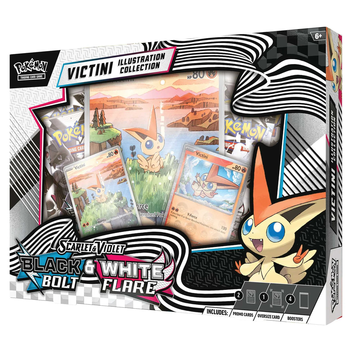 Scarlet & Violet 10.5-Black Bolt & White Flare Unova Victini Illustration Collection