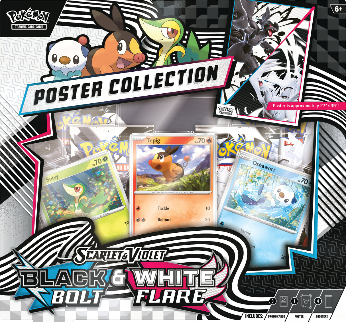 Pokemon TCG: Black Bolt & White Flare Unova Poster Collection