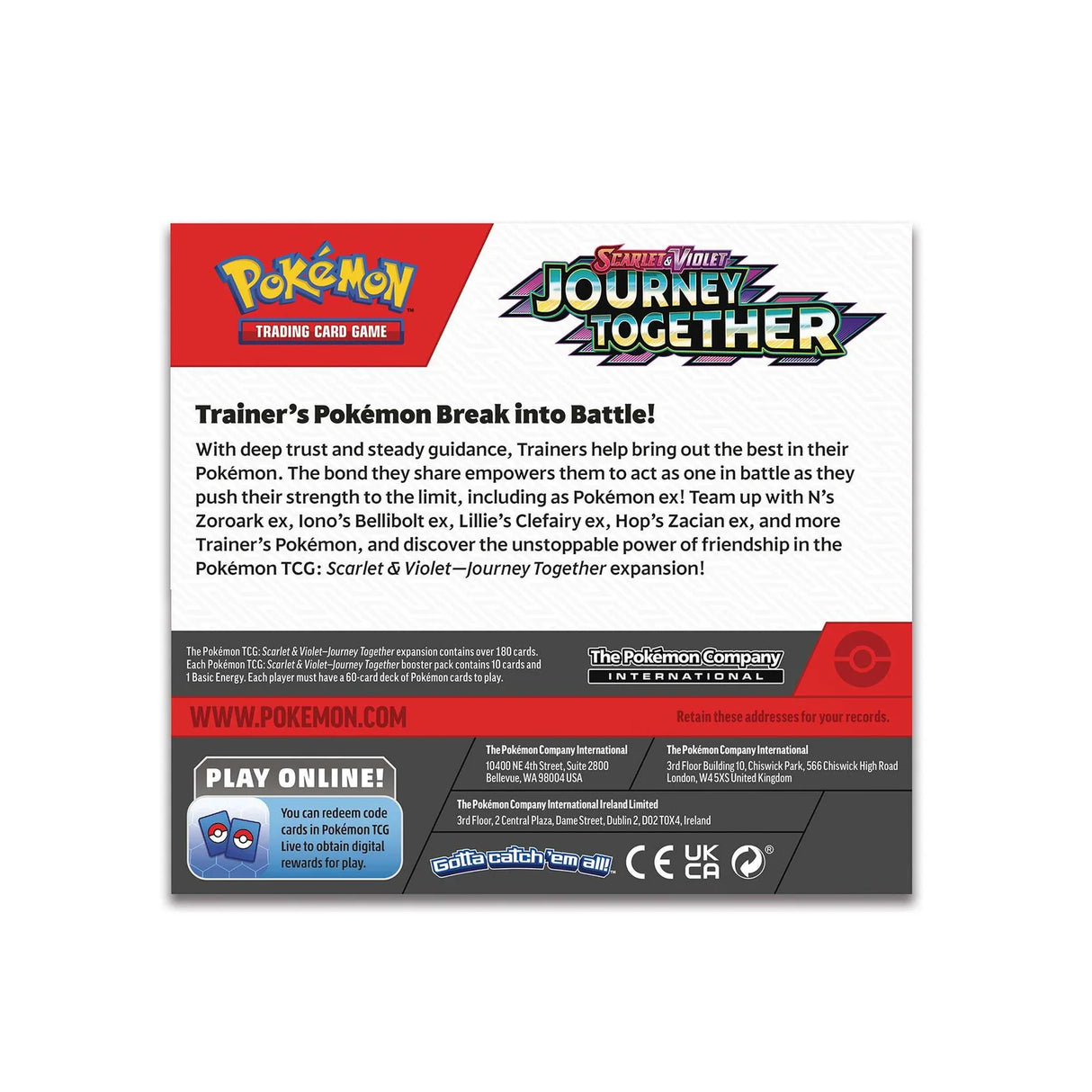 Pokemon TCG: Scarlet & Violet 9 - Journey Together - Booster Box (36 Booster Packs)