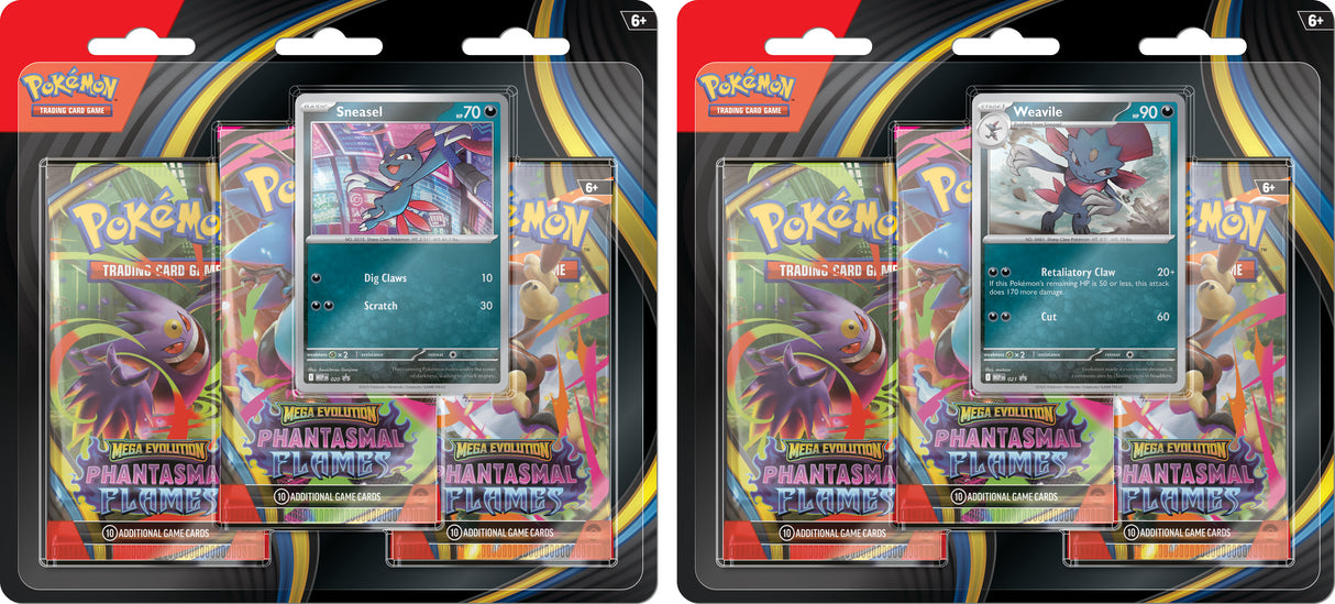 Pokemon TCG: Mega Evolution - Phantasmal Flames - 3 Pack Blister Box