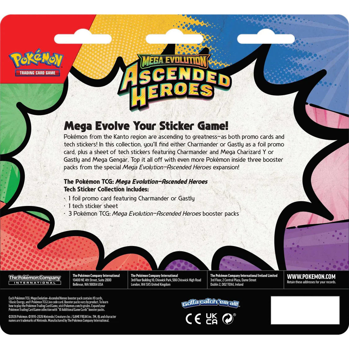 Pokemon TCG: Mega Evolution Ascended Heroes - Tech Sticker Collection - Assorted