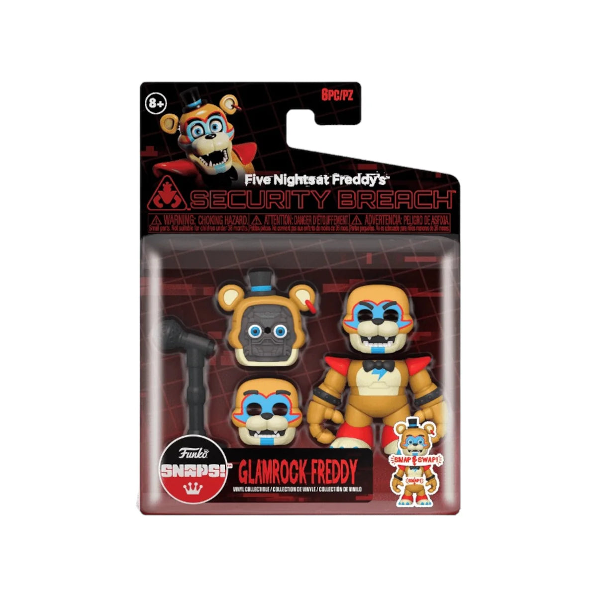 Funko SNAPS!: Five Nights At Freddy's Security Breach - Glamrock Freddy Vinyl Figure
