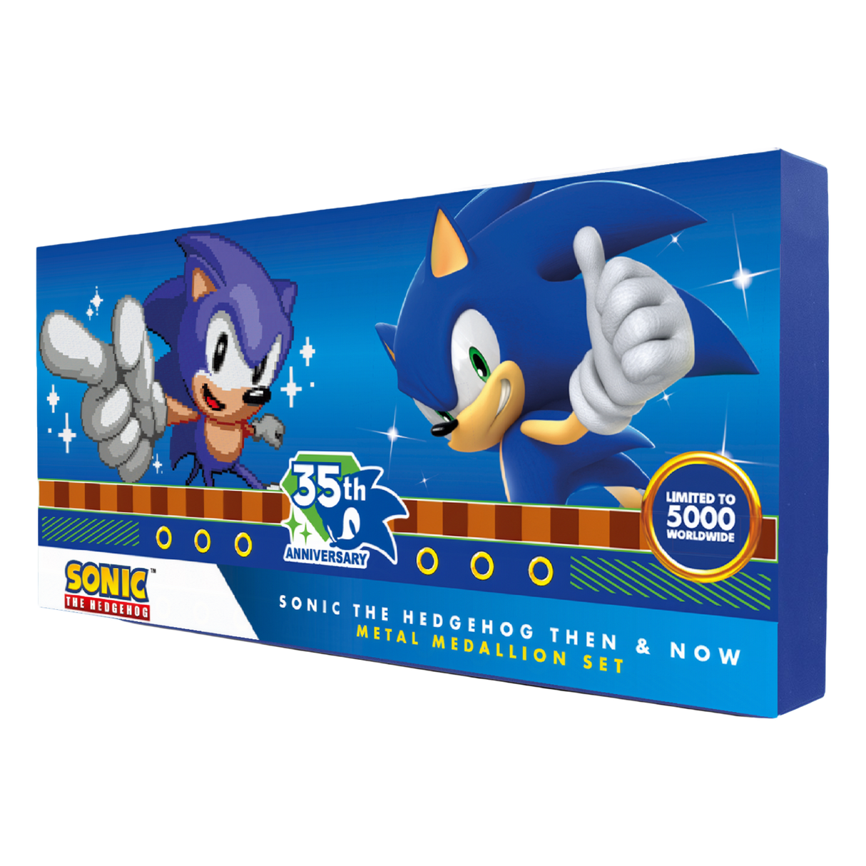 Sonic the Hedgehog – 35th Anniversary Limited Edition Then & Now Medallion Set