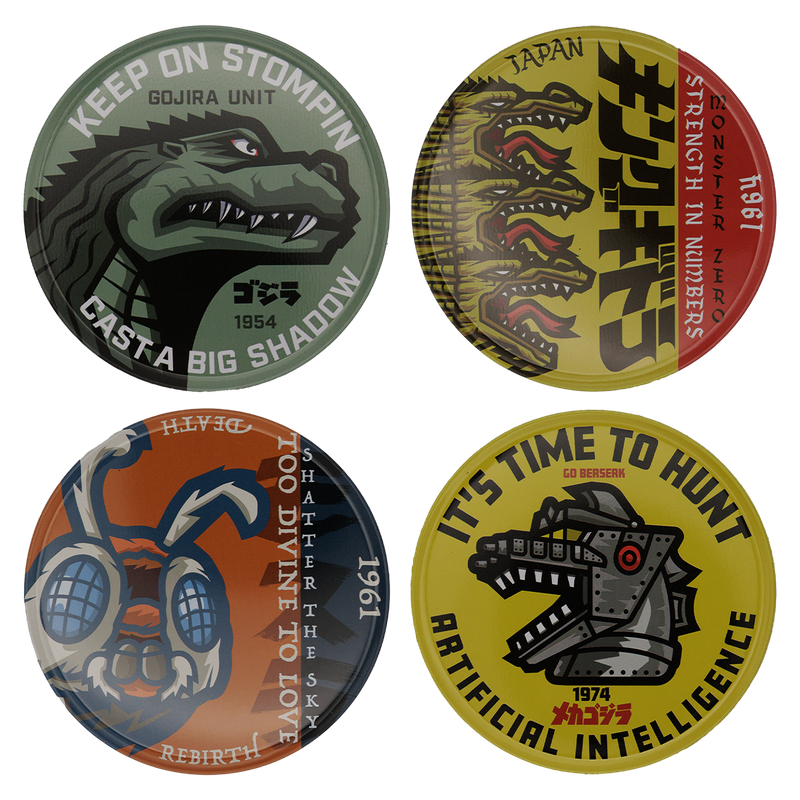 Godzilla Set of 4 Printed Coasters