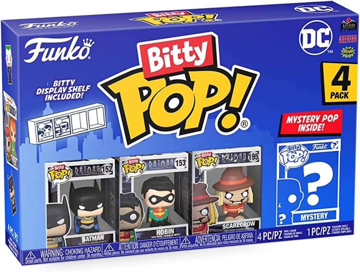 Bitty Pop! DC: Batman Heroes 4-pack Mini Vinyl Figure with Mystery