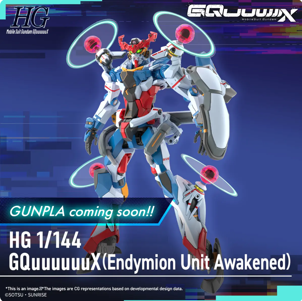 HG 1/144 GQuuuuuuX (Endymion Unit Awakened)