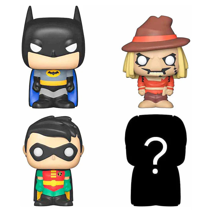 Bitty Pop! DC Comics Superheroes: Batman 4-Pack Mini Vinyl Figure with Mystery