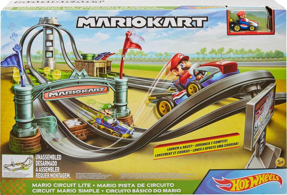 Hot Wheels Mario Kart Mario Circuit Lite Playset