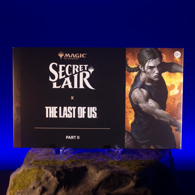 Secret Lair x The Last Of Us Part II cards fanned out showing unique exclusive art treatments