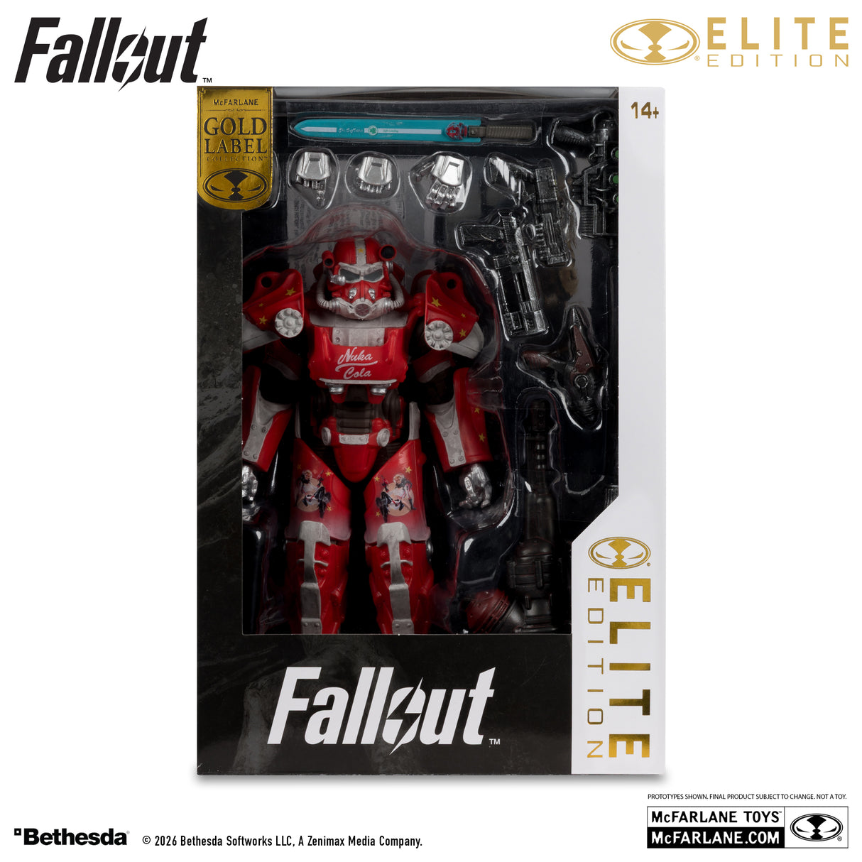 McFarlane Elite Edition 7IN : Fallout 76 - Nuka Cola T-60 (Gold Label)