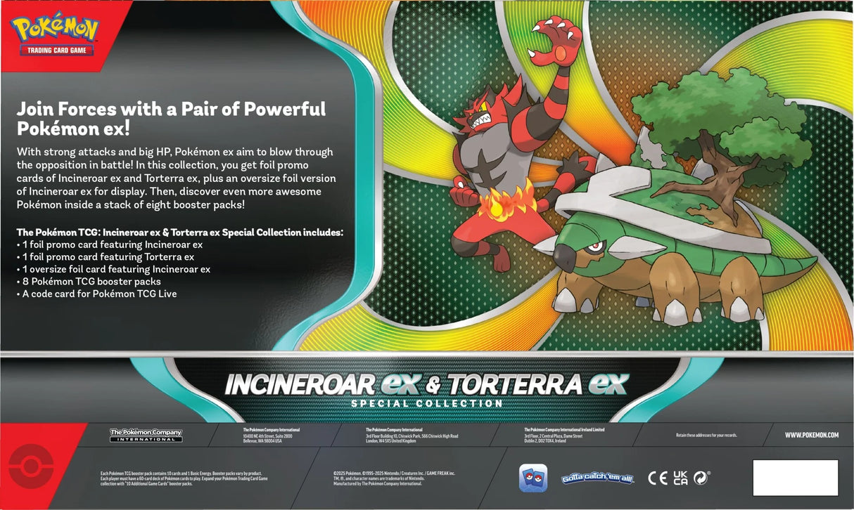 Pokemon TCG: Incineroar ex and Torterra ex Special Collection Box