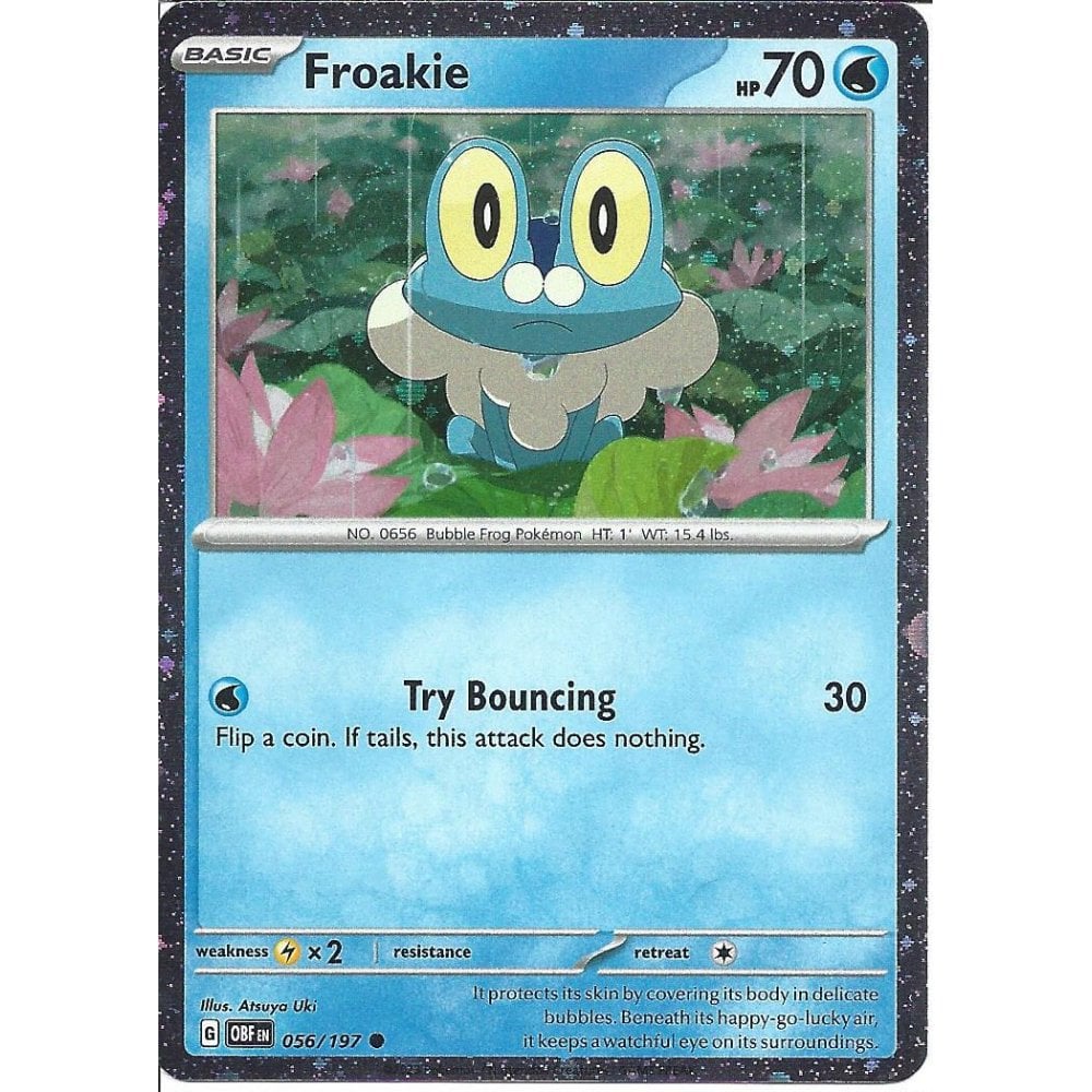 Pokemon TCG: SV Obsidian Flames 056/197 Froakie (Cosmo Holo)