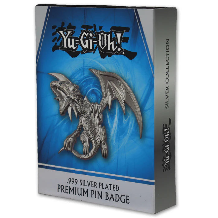 Yu-Gi-Oh! Silver Plated Pin Badge Blue Eyes White Dragon