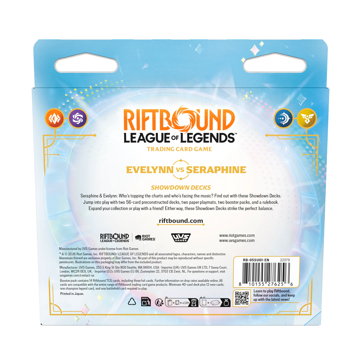 Riftbound: League of Legends TCG - Set 5: Radiance Showdown Decks Evelynn Vs Seraphine