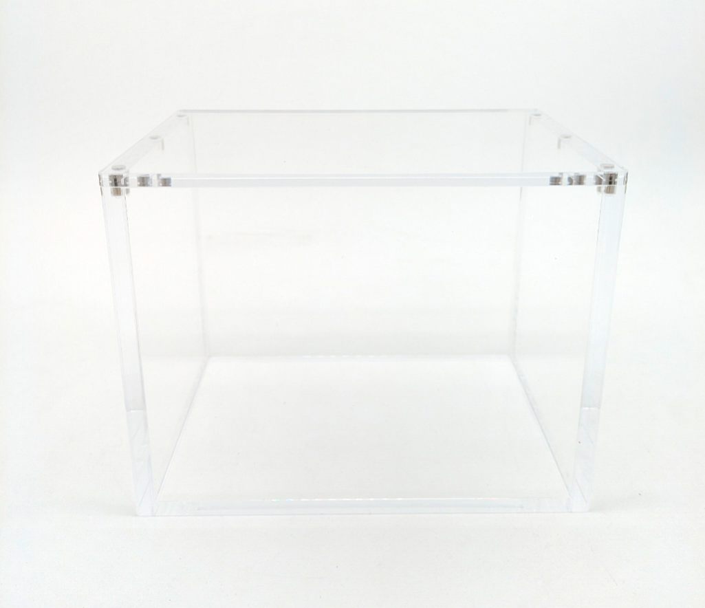 Clear Acrylic Mini Tin- 8 Pack Display Unit Case - Magnetic Lid