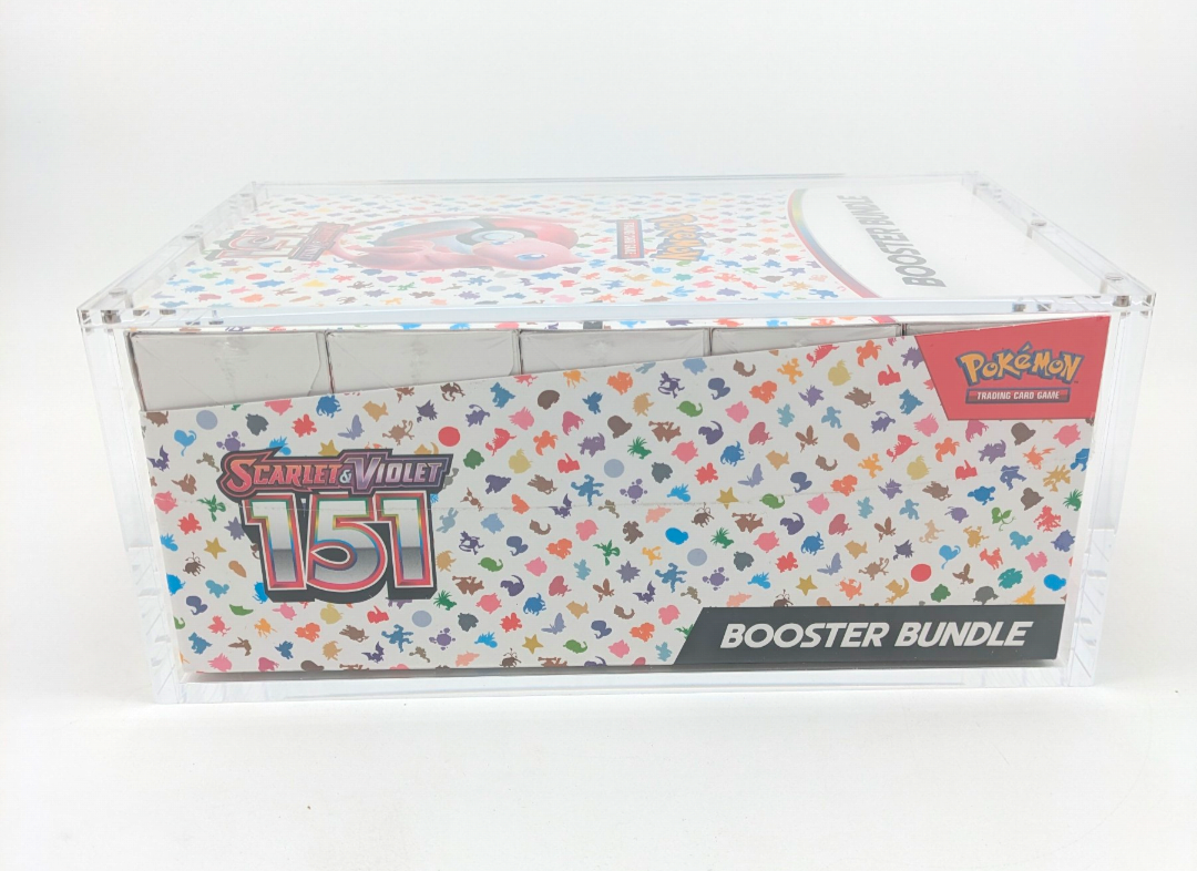 Clear Acrylic Booster Bundle CDU Display Case - Magnetic Lid