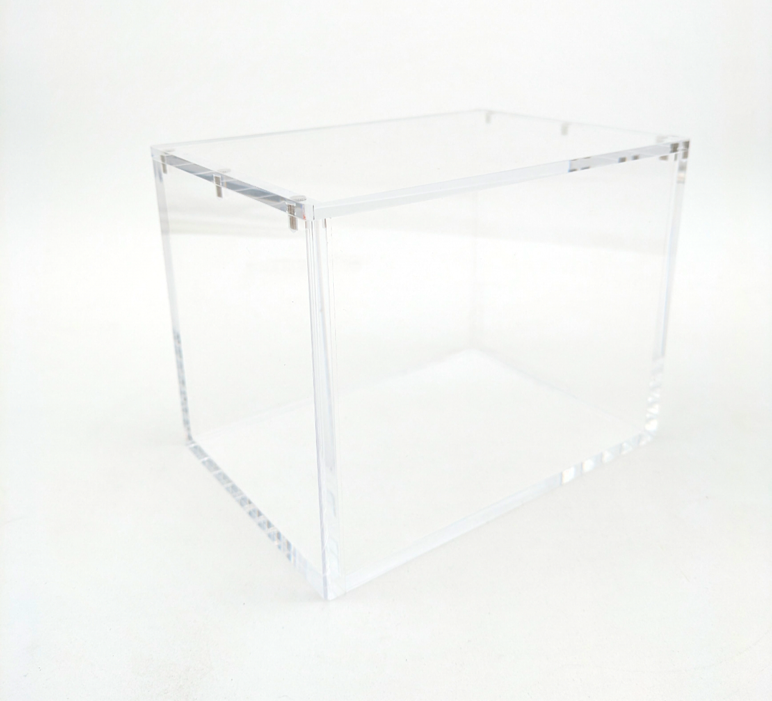 Clear Acrylic Mini Tin- 8 Pack Display Unit Case - Magnetic Lid