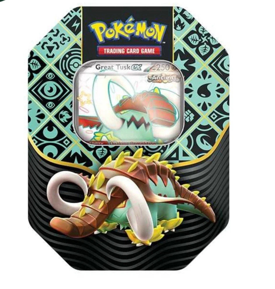 Pokemon TCG: Scarlet & Violet Paldean Fates Tin - Shiny Great Tusk ex
