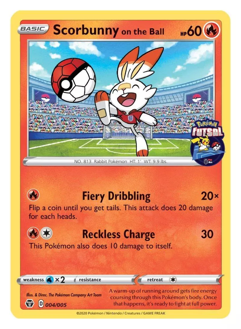 Pokemon TCG: Single - Scorbunny on the Ball - 004/005 (Pokemon Futsal) SEALED