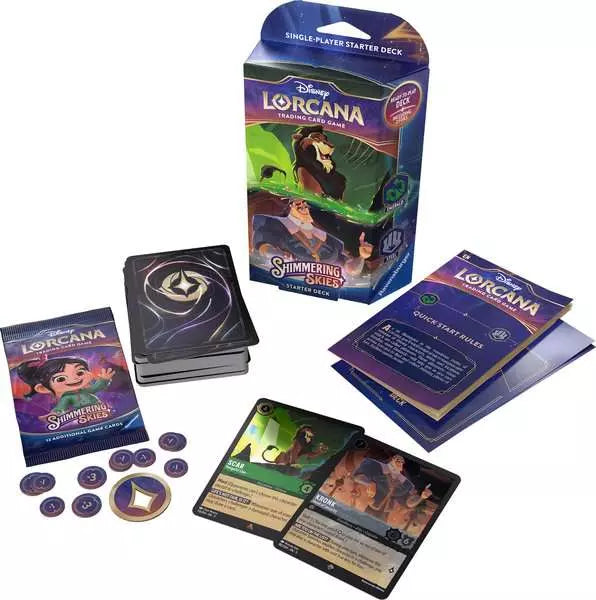 Disney Lorcana TCG - Set 5 - Shimmering Skies - Starter Deck - Emerald & Steel