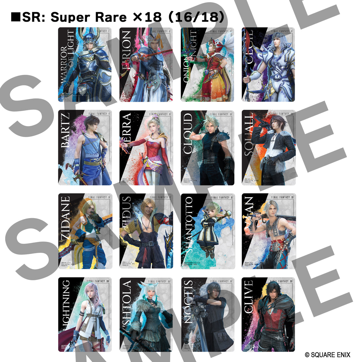 Final Fantasy 40th Anniversary Collection (Display Box) Square Enix Gallery Cards Vol.01