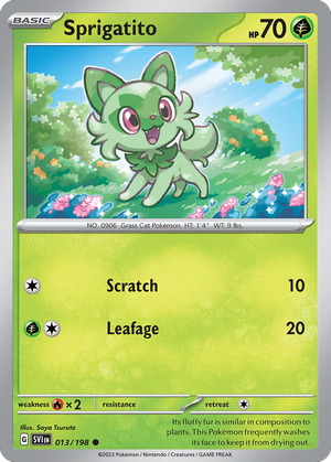 Pokemon TCG: Scarlet & Violet (Base Set) 013/198 Sprigatito (Holo)