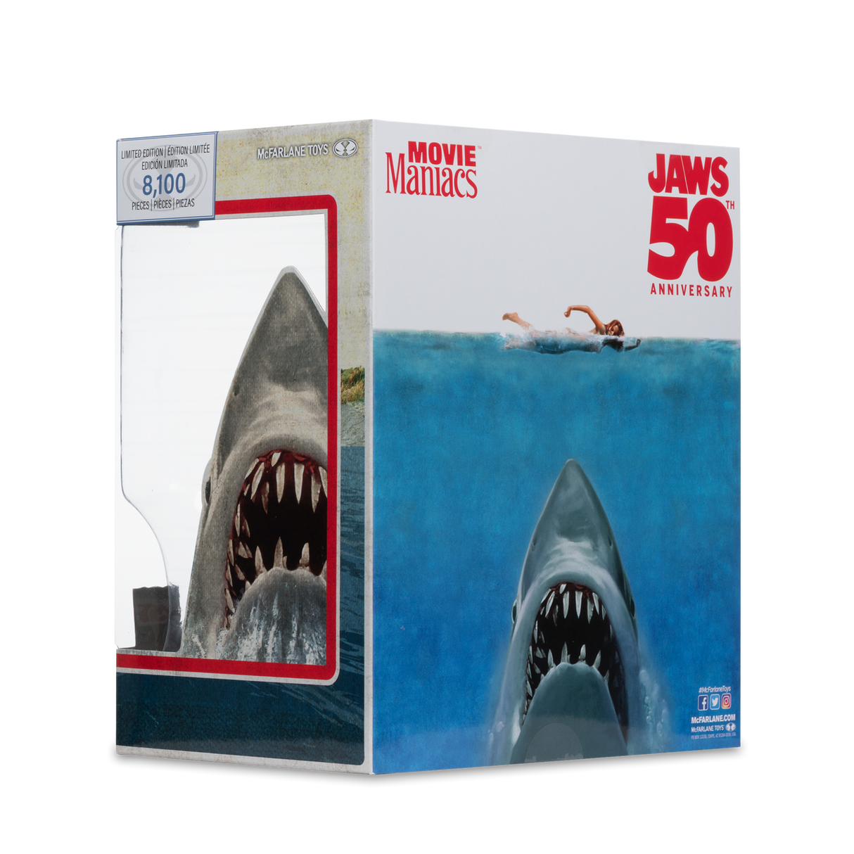 Jaws Movie Maniacs PVC Statue Jaws (50Th Anniversary) 16 Cm - McFarlane