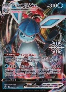Pokemon TCG: Evolving Skies 041/203 Glaceon VMAX (Full Art w/ Snowflake Stamp)
