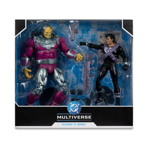 McFarlane DC Multiverse 7IN With Megafig 2PK : Mongul VS Kryptonian Suit Superman