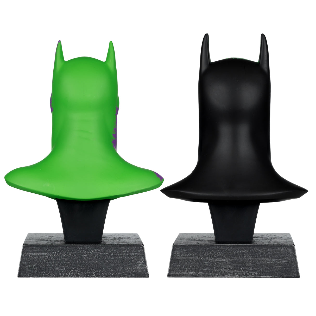 DC Direct Prop Replica 1:3 Scale - Batman Hush Cowl & Batman Knightfall Cowl (Jokerized/Gold Label)