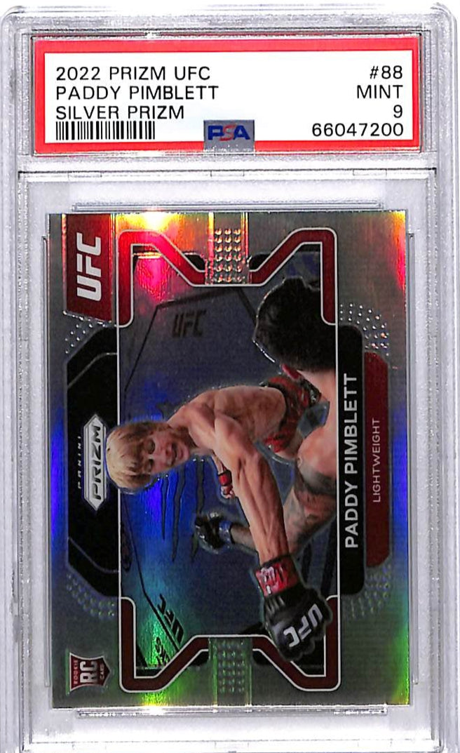 2022 Panini Prizm UFC #88 Paddy Pimblett Silver Prizm PSA MINT 9