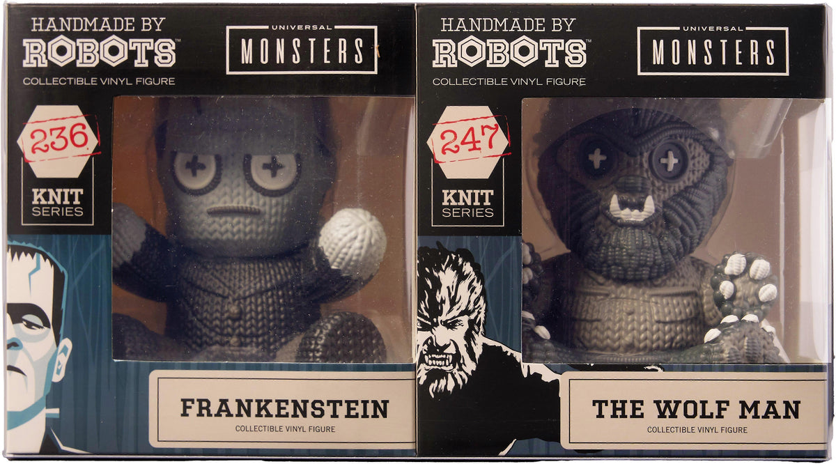 Universal Monsters Frankenstein & Wolfman 2 Pack Vinyl Figure from Handmade By Robots