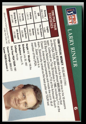 Golf Singles 1991 Pro Set PGA Tour [6 Larry Rinker