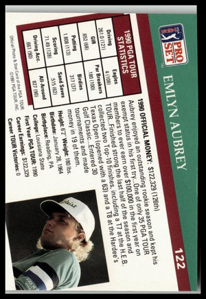 Golf Singles 1991 Pro Set PGA Tour #122 Emlyn Aubrey