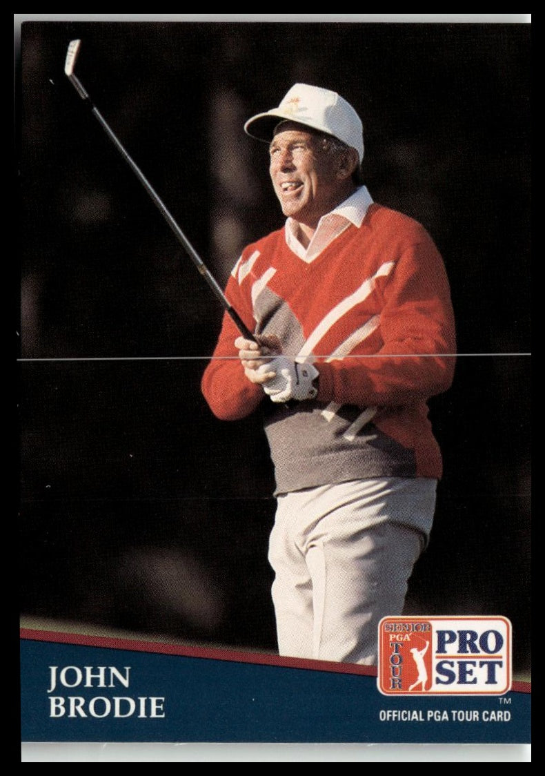 Golf Singles 1991 Pro Set PGA Tour #256 John Brodie